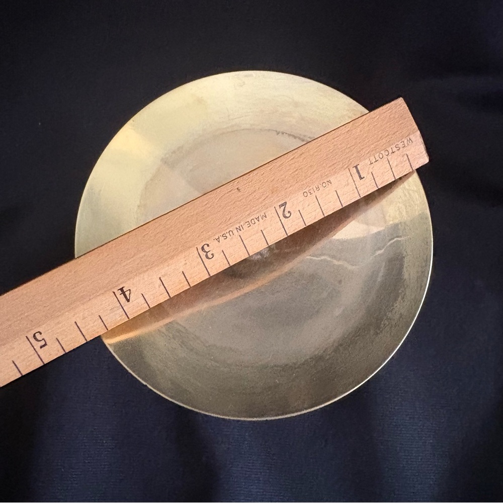 Vintage Solid Brass Pedestal Candle Holder Ralph Lauren Style Decor - Picture 6 of 8